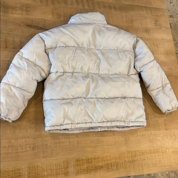 Nordstrom BP Juniors Silver Grey Puffer Jacket Size Small - Picture 4 of 6